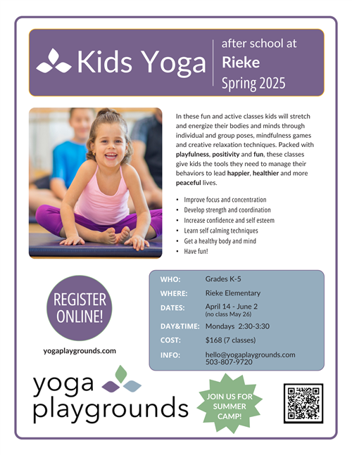 Kids Yoga Class information